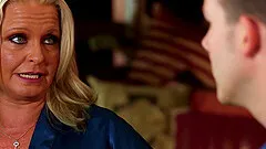 Maya's college friend gives her a spooning and cums all over her cunt!