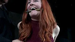 Skinny ginger bitch loves being bound in the dungeon