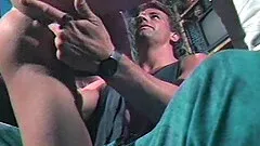 Retro beauty called Leanna impales herself on the rock-solid penis