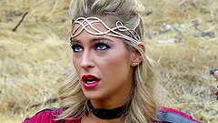 Medieval kind of penetration for a blonde with thick curves