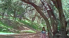 Two flamboyant retro chicks having a nice threesome in the forest