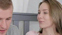 Small tits erotic dame riding big cock hardcore yelling