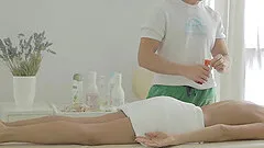 Small tits teen nice ass oiled superbly in massage parlor