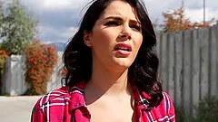 Raunchy Valentina rides a dick in the car next to her sleeping friend