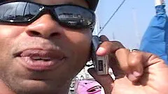 Redhead dame smashed with big black cock hardcore in yacht