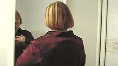 Horny mature granny enjoying the power of huge toy