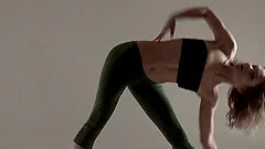 Seductive shoot showcasing flexible solo model brunette pussy