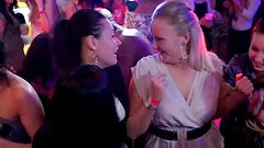 Hardcore sex party with bitches stripping naked and flashing