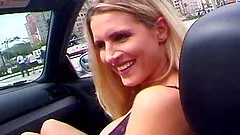 Sassy nice ass dame washing car then banged hardcore in ffm porn
