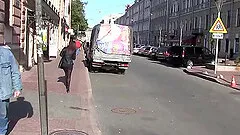 Gorgeous and petite brunette Sarah gets her wet muff plugged