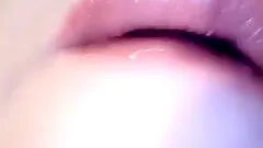 Saucy bitch shows off all of her holes in front of a webcam