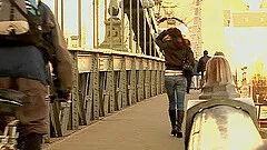 Brunette vixen peels off her thong and slams her twat with a toy hardcore