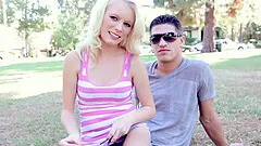 Blonde in short loves getting fucked hardcore after workout