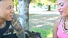 Pregnant chick with a tattooed belly takes it into pussy once again