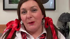 She's a plump granny whose love for the masturbation is humongous