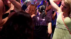 Interracial club's orgy scene featuring very kinky and saucy blondes in need of dongs