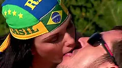 Outdoor seen of big tit babe moaning when ravished doggystyle