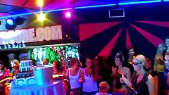 Pack of ladies get drunk before getting involved in a steamy club's orgy