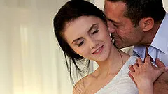 Skinny chick gladly lets the horny Renato take her from the behind