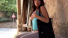 Teen down in the basement stripping and fucking her toy