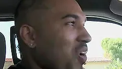 Cougar in miniskirt measuring huge dick before riding it hardcore in ffm sex