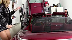 Tall amateur thrilled a teen thief in her place with a vibrator.