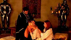 Curvy damsel with long hair having her anal drilled hardcore in ffm sex