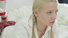 Sexy pale chick can't wait to take the creampie into her sweet anus