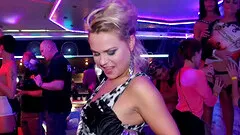 Drunk girls dressed in sexy outfits have wild sex at a club