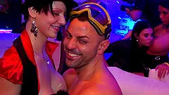 Nasty whores come to the club to fuck the male strippers