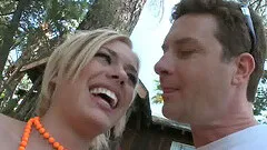 Lovable blonde with nice ass in bondage being worked on hardcore in BDSM seen