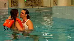 19 y.o. teen fucks her swimming instructor & receives a facial