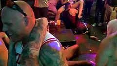Crazy sluts in a night club have the hottest hardcore sex
