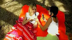 Hardcore pussy toying action with lovely lesbian couple