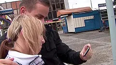 Right on the floor she gets her cunt stuffed and acquires cum on her butt