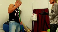 Long haired blonde yields to rough throbbing after sucking the cock diligently