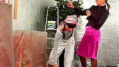 Messy lesbian session of two kinky chicks who are still in love