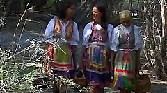 Astounding cowgirls being screwed hardcore on the lake outdoor