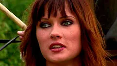 Soldiers and a skinny blonde have a threesome in the grass