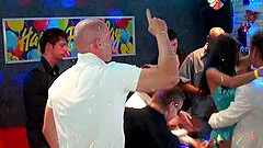 Male strippers get off stage and fuck the chicks at the show