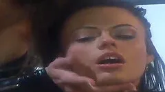 Cunt licking and toy fucking lesbians in latex are gorgeous