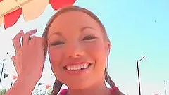 Skinny chick Maya has a taste of the biggest dick she has ever seen