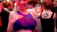 Stunning amateur cowgirls enjoy a wild lesbian night out at the club