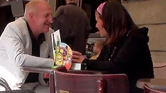 Shaved college pussy fucked by a grandpa that loves her