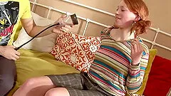 Vacuum toy only makes her sweet beaver even more ready for the poking