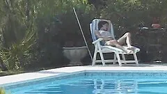 Stunning cowgirl in fishnet moaning as she gets throbbed outdoor