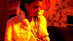 Nice ass cutie gets fingered then bonked doggystyle at a club orgy