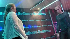 Elegant cowgirls dance seductively under a shower and gets soaked