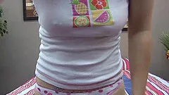 Buxom teen masturbates with a toy in home made solo clip