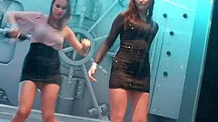 Immaculate party goers get soaked wet in an erotic cosplay shoot